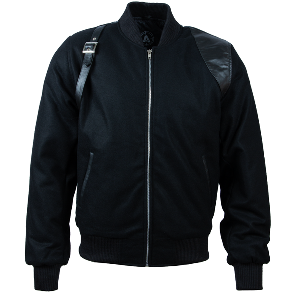 Bomber jacket with straps online