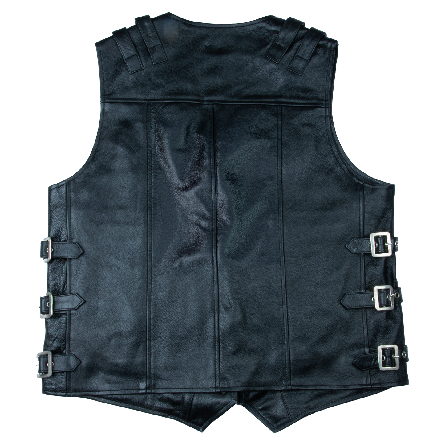 G8VM Men’s Buffalo Buckle Adjustable Biker Waistcoat