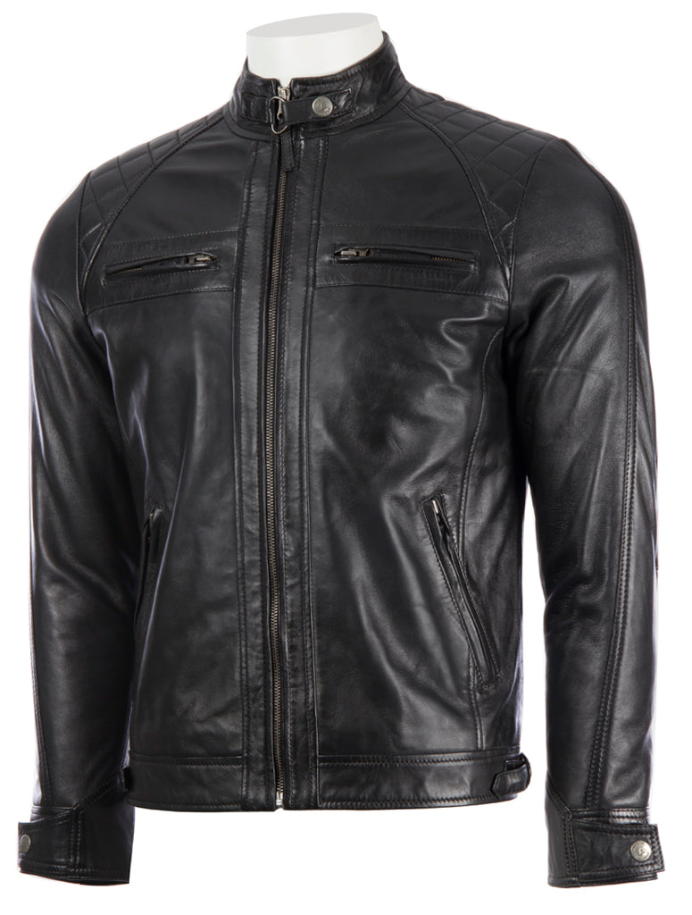 44T9 Men's Biker Jacket - Black