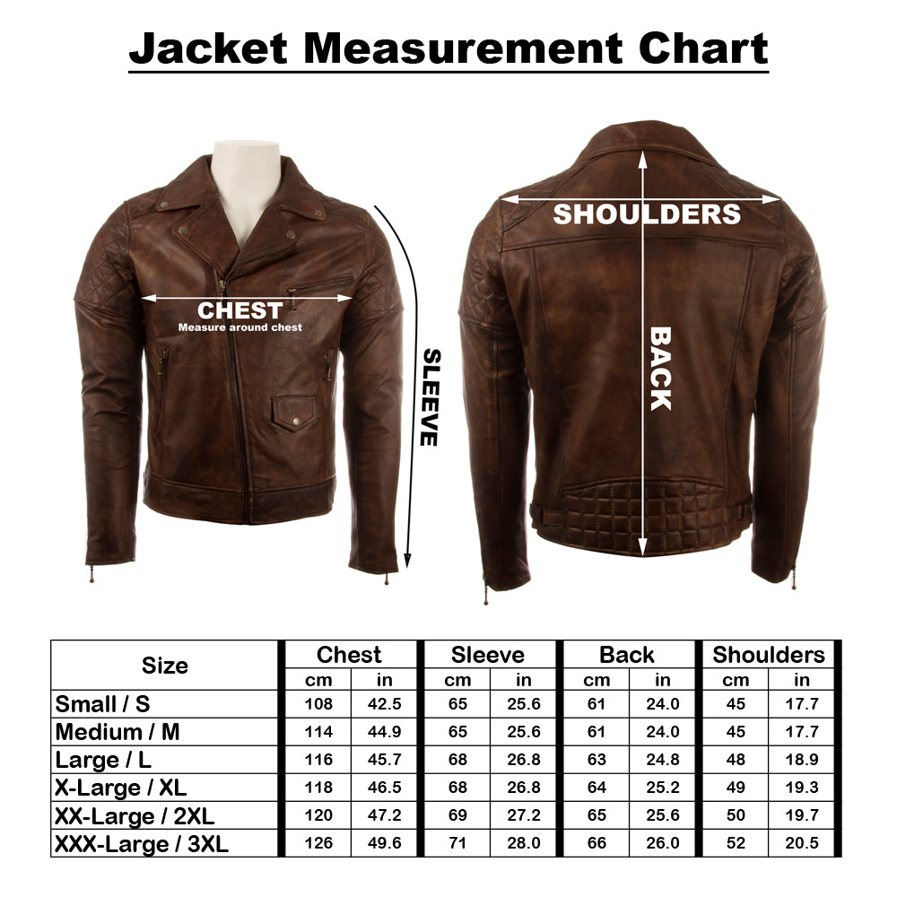 Aviatrix Herren Echtleder asymmetrischer Reißverschluss Mode-Bikerjacke mit Diamantpolsterung (6mfx)