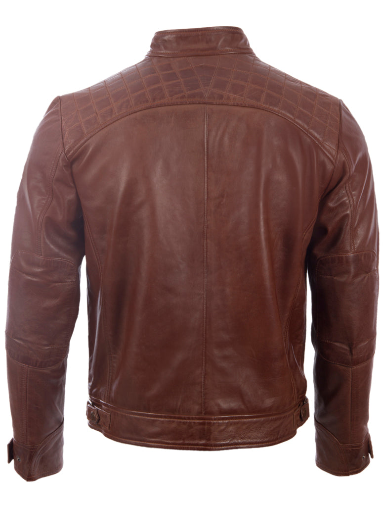 44T9 Men's Biker Jacket - Cocoa