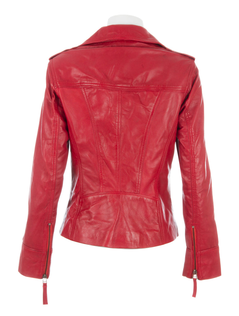 N8UL Women's Biker Jacket - Red