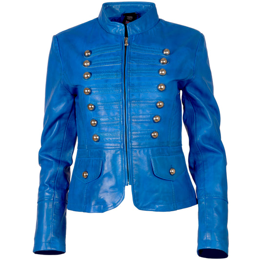 T5J4 Women’s Military Parade Jacket - Electric Blue