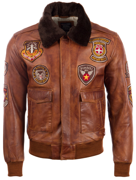 JWR3 Men's Aviator Bomber Jacket - Nevada Timber