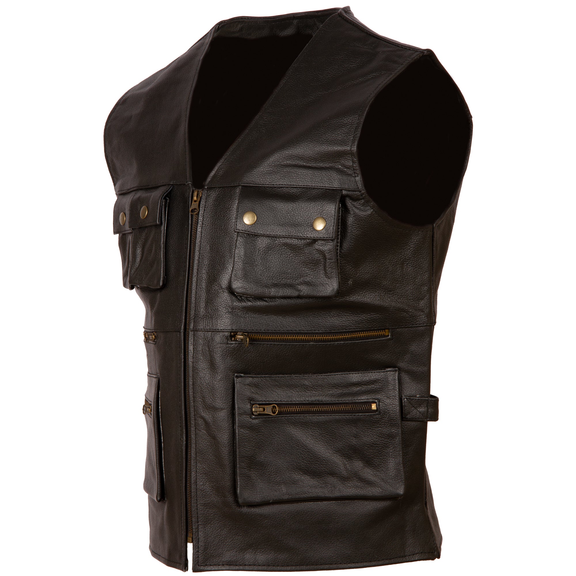 TJUP Men's Hunter Waistcoat - Black Cow Hide – Aviatrix