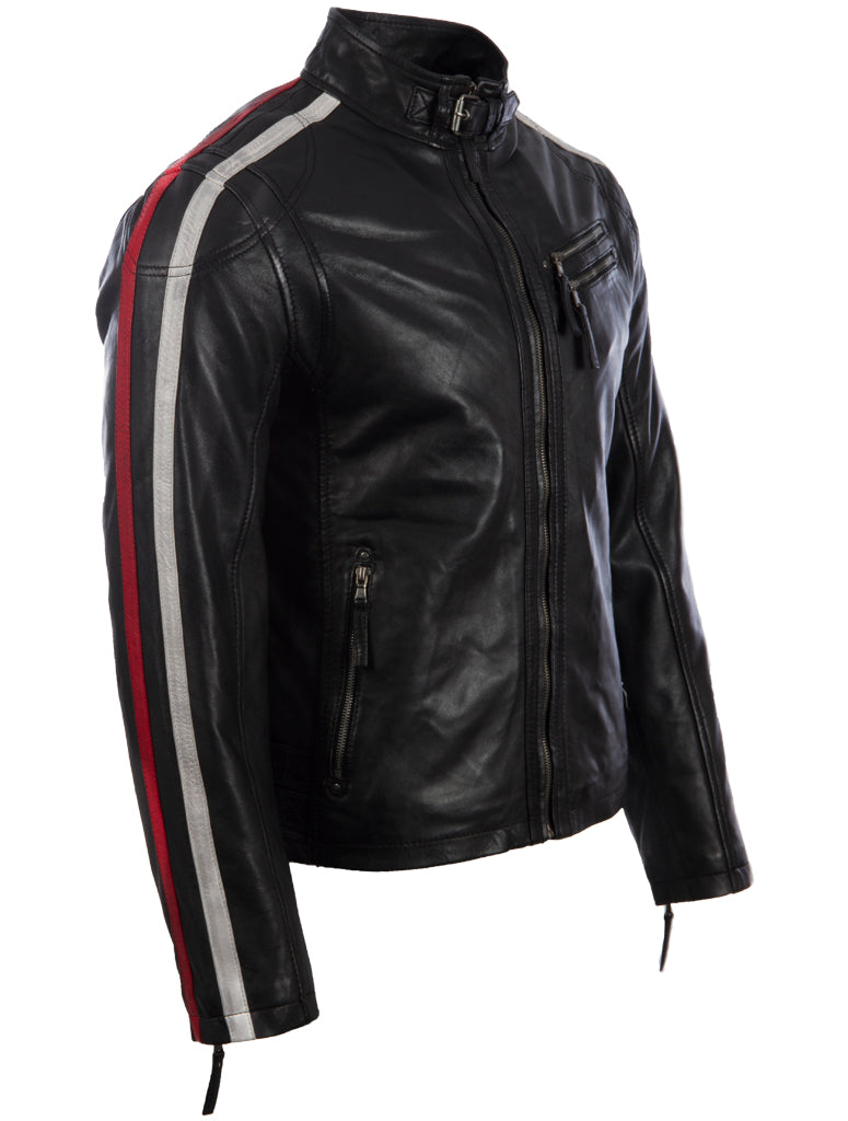 KPTW Men's Racing Biker Jacket - Black