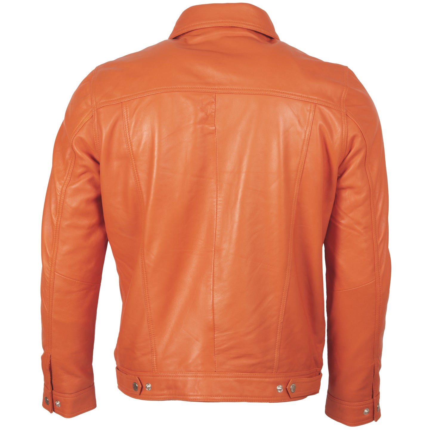 AGQ5 Men's Trucker Harrington Jacket - Light Orange