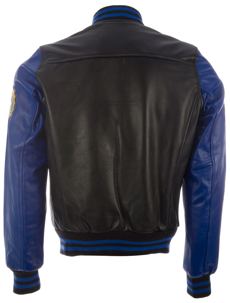 VZH7 Men's Varsity Jacket - Black/Blue