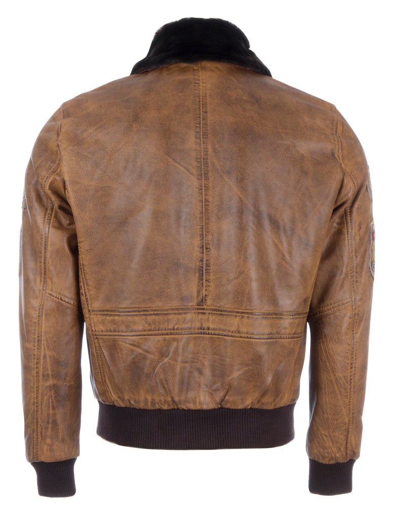 JWR3 Men's Aviator Bomber Jacket - Cognac – Aviatrix