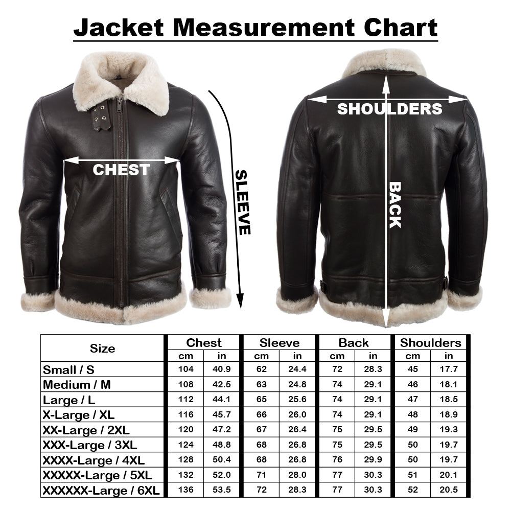 JEE2 Men's Shearling Jacket - Black/Silverback Fur