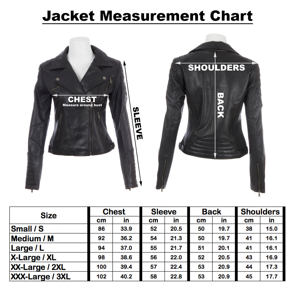 Aviatrix Women's Real Leather Fitted Fashion Jacket (K014) - Black