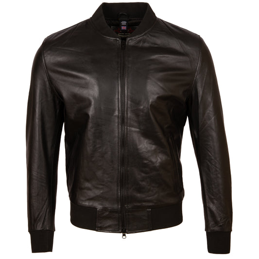 Aviatrix Men's Real Leather Fashion Bomber Jacket	(D9J9)