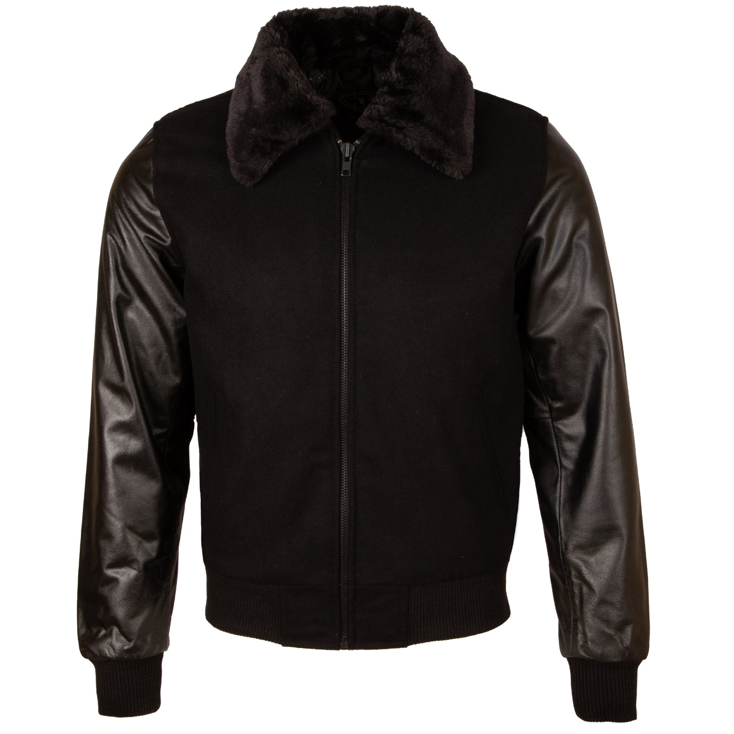 Aviatrix Men’s Leather And Wool Varsity Letterman College Fashion Jacket (Y3EZ) - Target 1