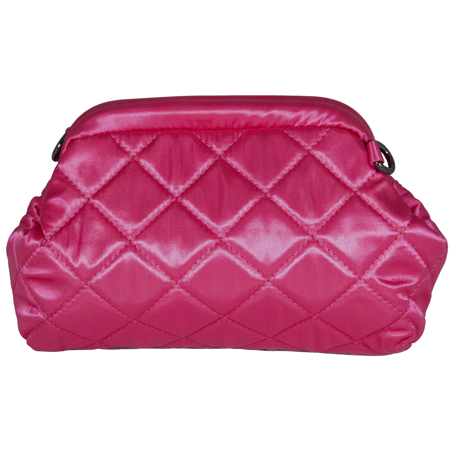 UNTRUE Women’s Haute Couture Chain Design Shoulder Evening Party Purse Clutch Bag Handbag Vegan Leather (FNNR) - Fuscia