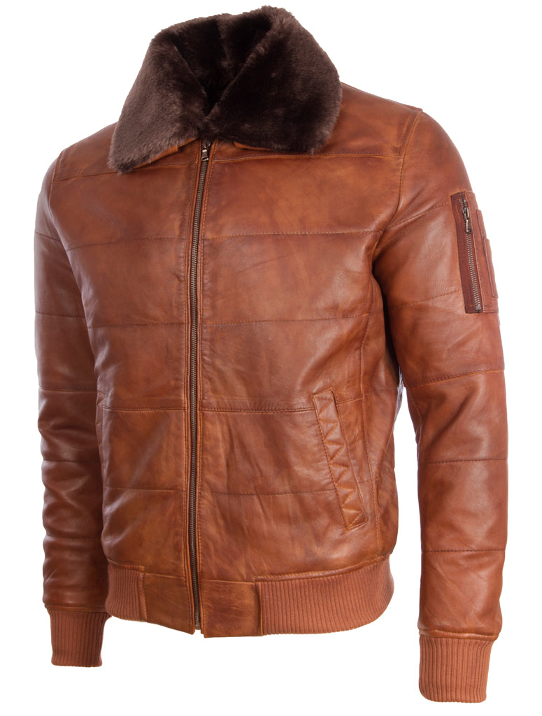 Aviatrix Men's Real Leather Pilot Aviator Fashion Jacket (ZADV) - Nevada Timber