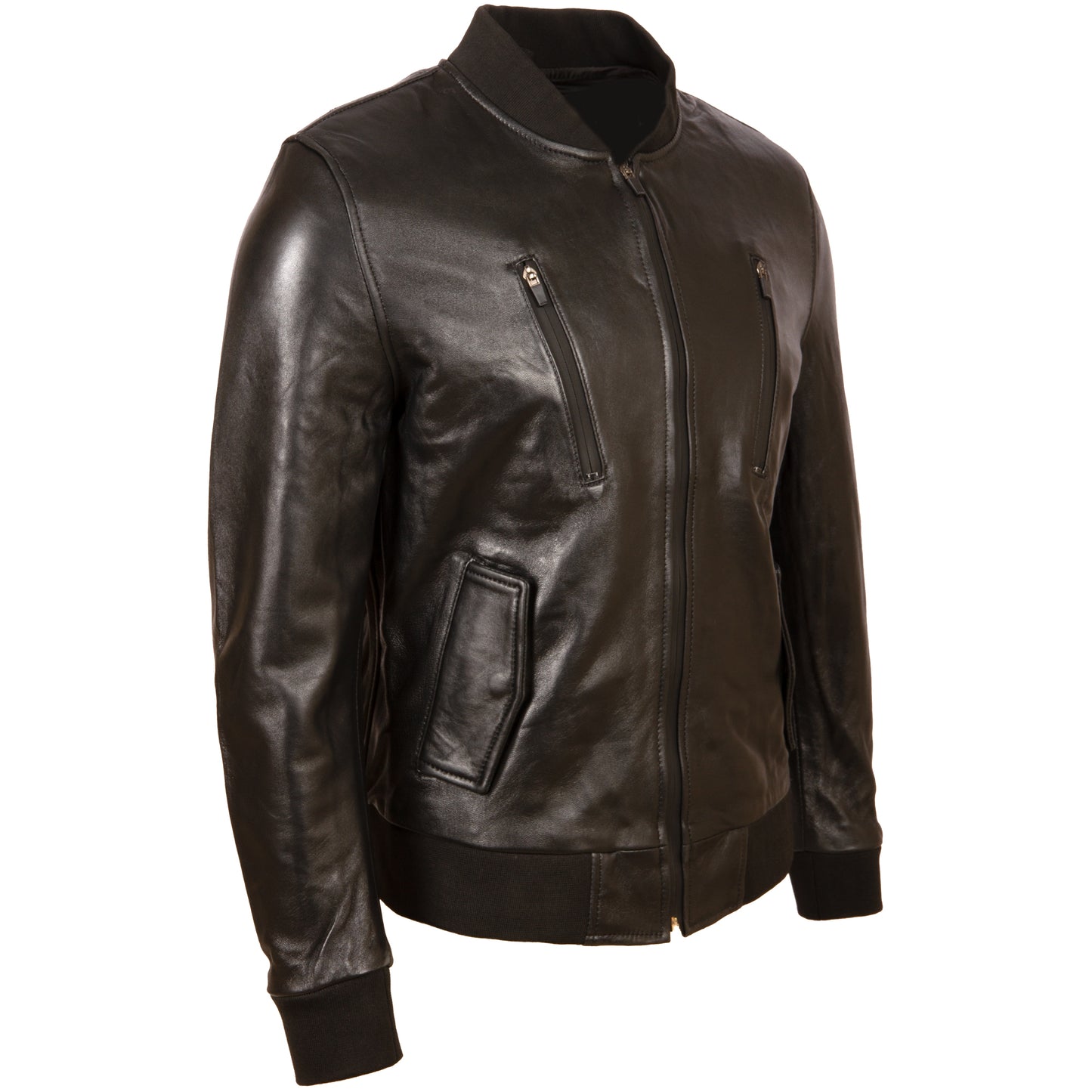 Aviatrix Men's Real Leather Fashion Bomber Jacket	(E0DB)