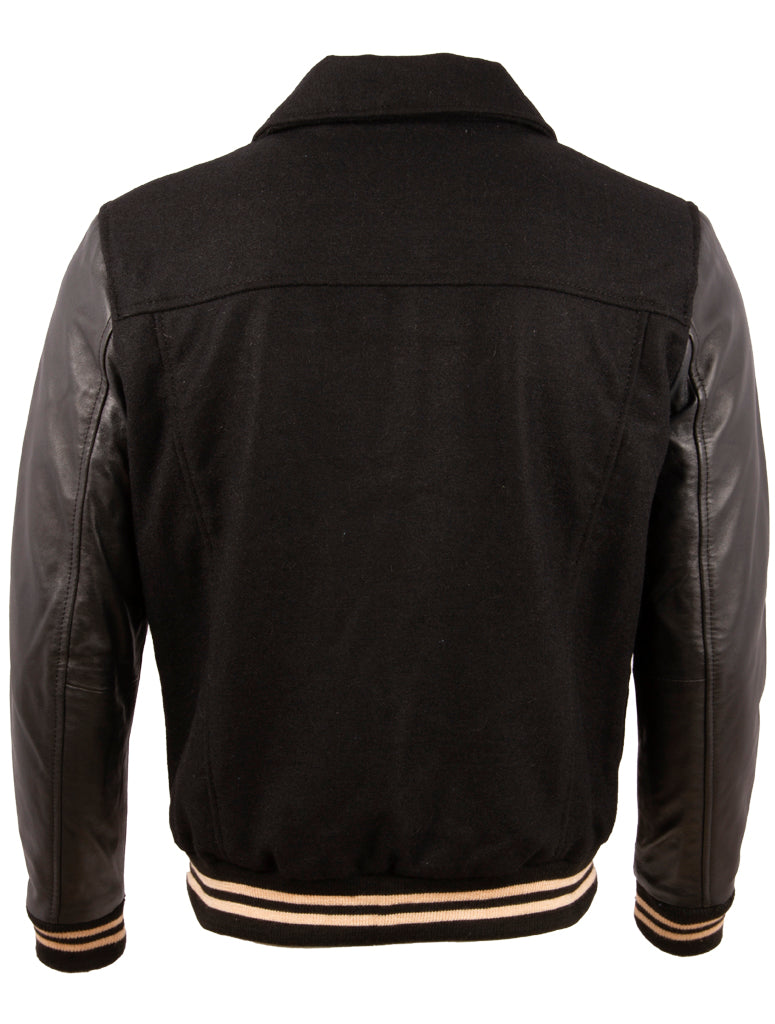 V3CS Men's Trucker Bomber Jacket - Black